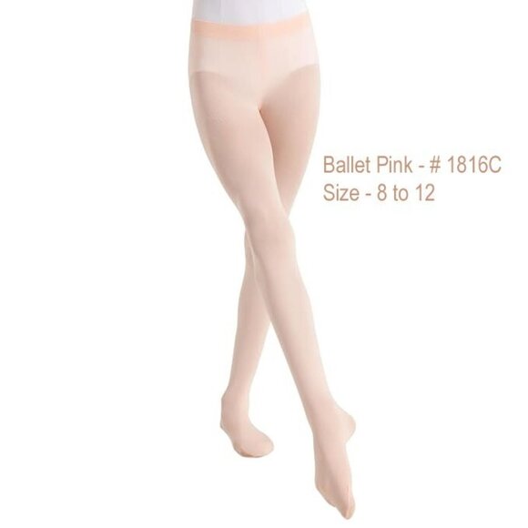 Lot of 3 Capezio Transition Tight 1816C Ballet Pink Girl's Size 8-12 - Picture 1 of 4
